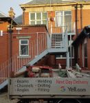 Galvanised fire escape