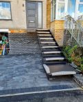 Powder coated steel with chequer plate nosing