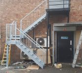 Galvanised fire escape