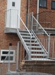 Galvanised steel staircase