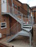 Galvanised steel staircase